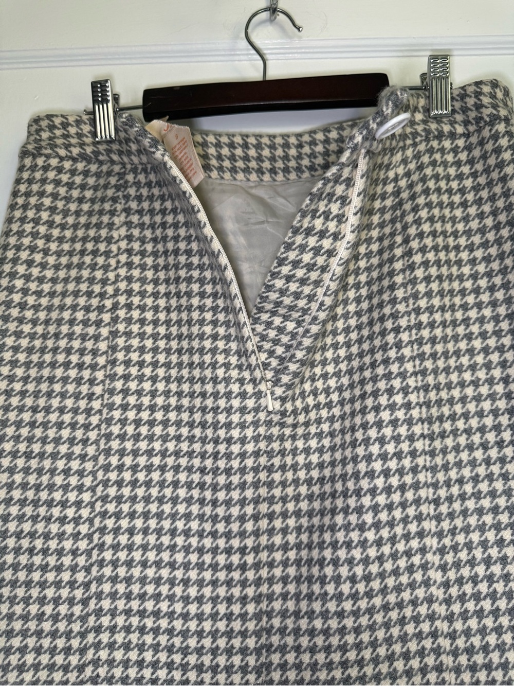 Joe Fresh Tweed Houndstooth Wool-Blend Pencil Skirt Dark Academia Minimalist 8 - Picture 9 of 10